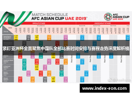 紧盯亚洲杯全面聚焦中国队全部比赛时间安排与赛程走势深度解析稿